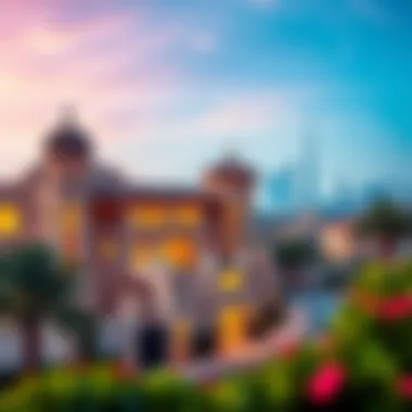 A panoramic view of Windsor Manor set against Dubai's skyline