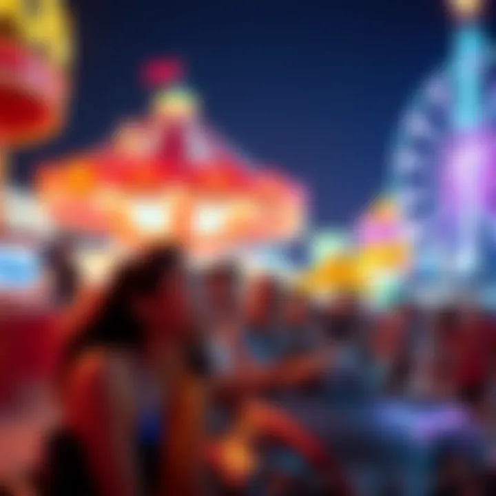 Family Fun at Motor City Amusement Park Families enjoying a day at a vibrant amusement park in Motor City