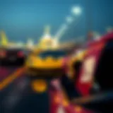 A thrilling motorsport event showcasing high-speed racing cars in Motor City