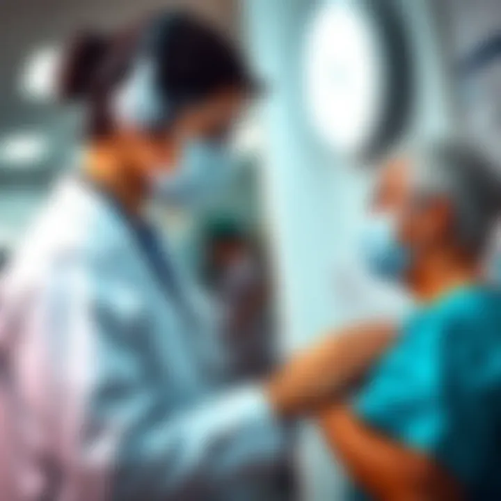 Healthcare Professional at Fattan Polyclinic A healthcare professional attending to a patient at Fattan Polyclinic