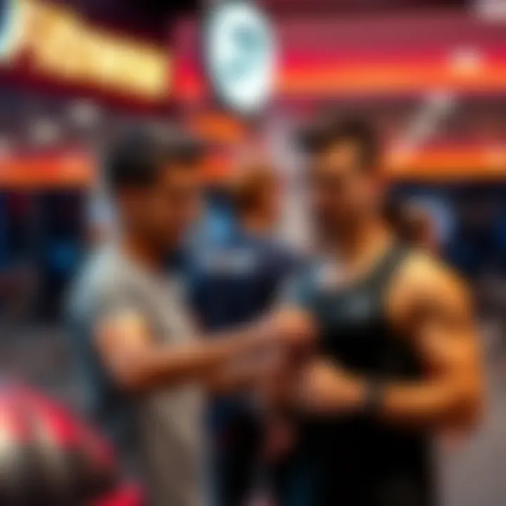 Personal Training Experience at Fitness First Personal trainer assisting a member