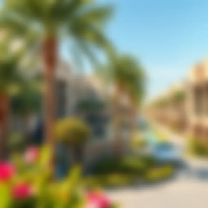 Scenic Beauty of Gate Village 8 A picturesque landscape of Gate Village 8 with lush greenery and modern amenities