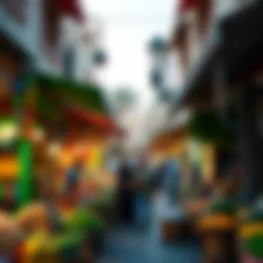 The Vibrant Marketplace of GCR Qusais Colorful marketplace in GCR Qusais showcasing local culture