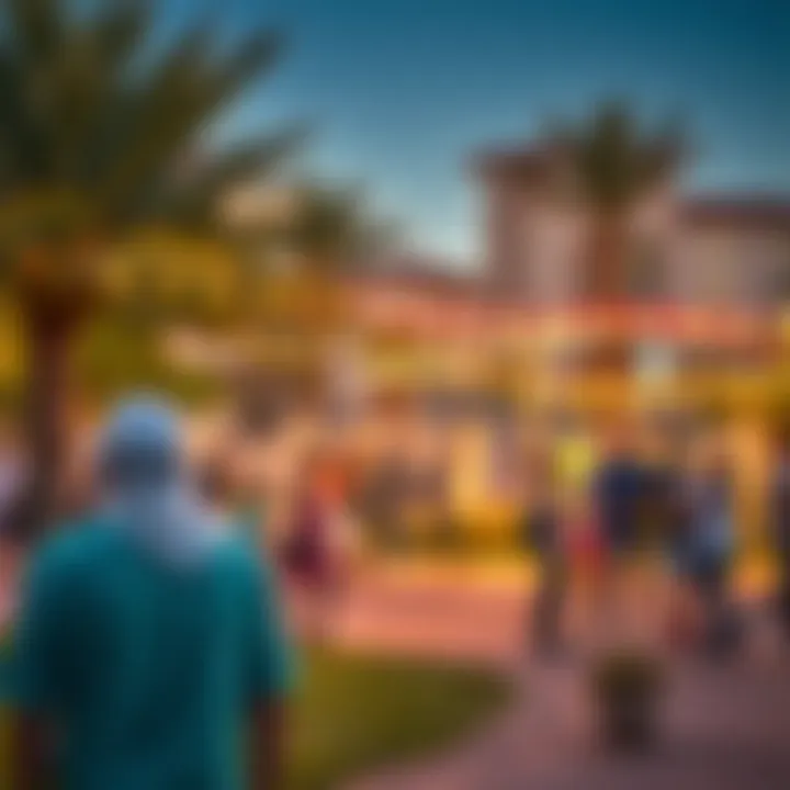 Community Spirit in GCR Qusais Community gathering event in a park in GCR Qusais