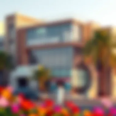 Health Hub Muteena Exterior Exterior view of Health Hub Muteena showcasing modern architecture