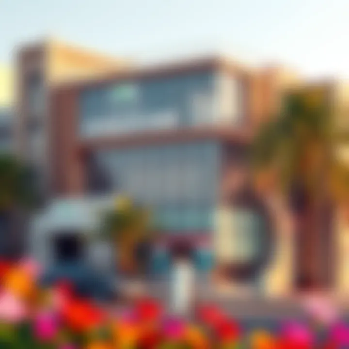 Health Hub Muteena Exterior Exterior view of Health Hub Muteena showcasing modern architecture