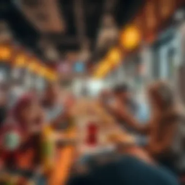 Diners at Highway Restaurant Al Nahda 1 Happy diners enjoying their meals, illustrating the restaurant's vibrant atmosphere and community feel