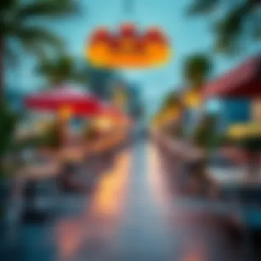 An inviting outdoor seating area of a highway restaurant in Al Nahda 1, perfect for dining experiences