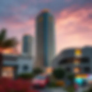 Hudaiba Building's surroundings emphasizing community impact