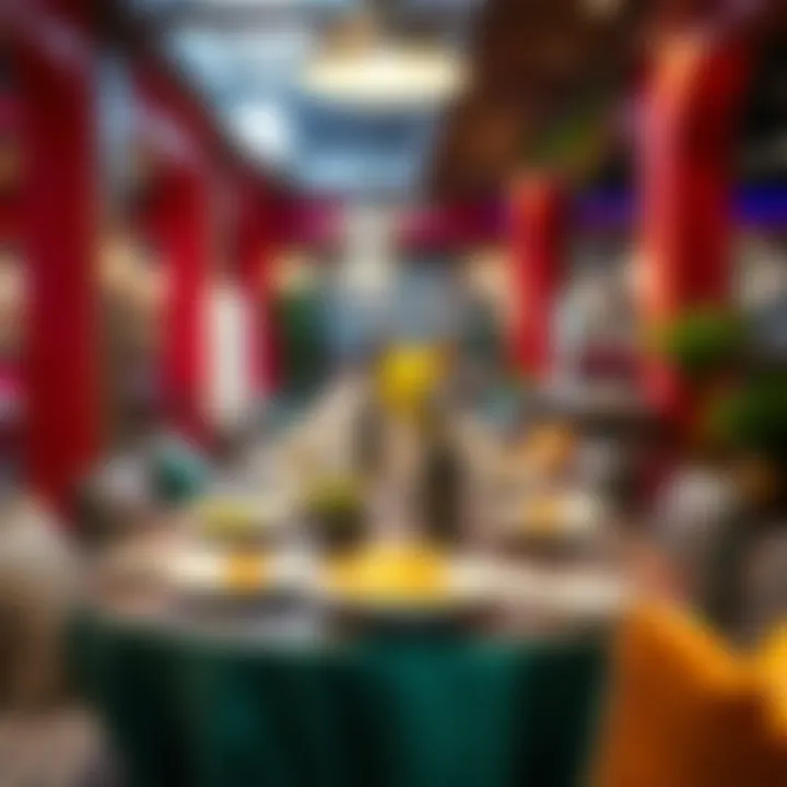 A vibrant table setting illustrating the communal dining experience at Hyson