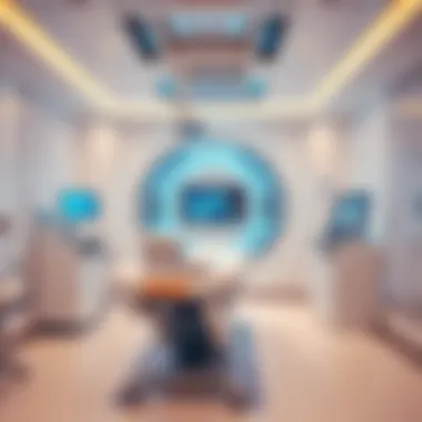 Innovative healthcare technology being utilized in a modern treatment room within the city.