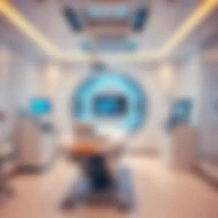 Innovative healthcare technology being utilized in a modern treatment room within the city.