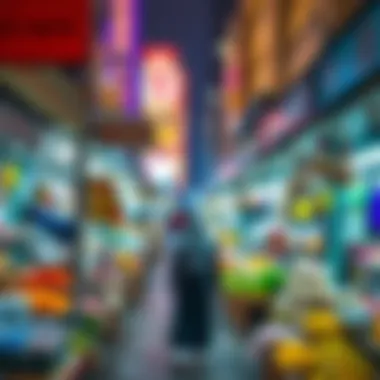 Vibrant marketplace reflecting the local economy and community engagement