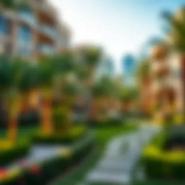 Beautifully landscaped garden area of Jade Residence providing a serene environment