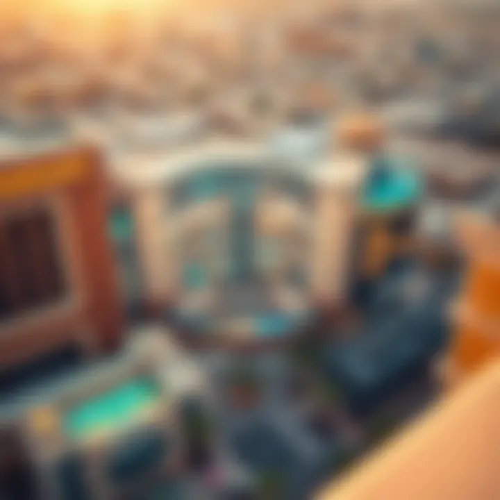 Aerial view of Jebel Ali Mall highlighting its architectural elegance