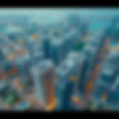 Aerial view of Jumeirah Lake Towers, showcasing the unique architecture and layout