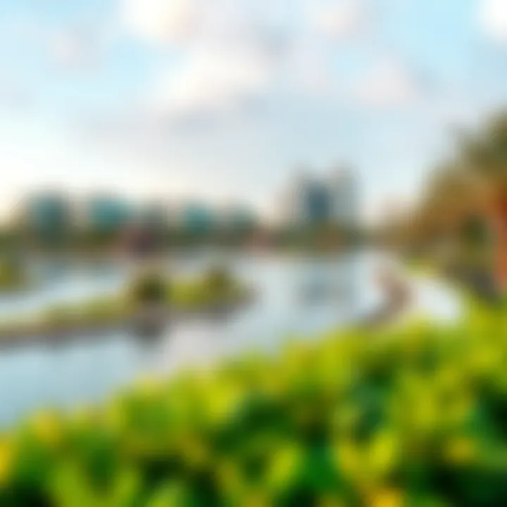 Scenic views of the lakes and parks in JLT, ideal for relaxation