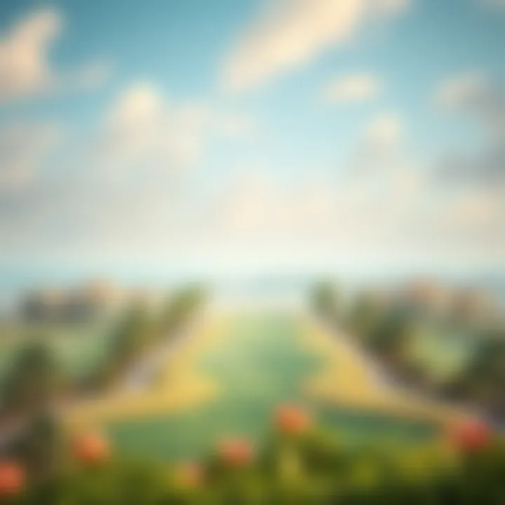 Stunning view of the Jumeirah Golf Estate landscape