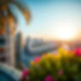 Aerial view of Jumeirah Heights showcasing its tranquil surroundings