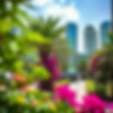 Lush greenery and scenic landscapes in the community