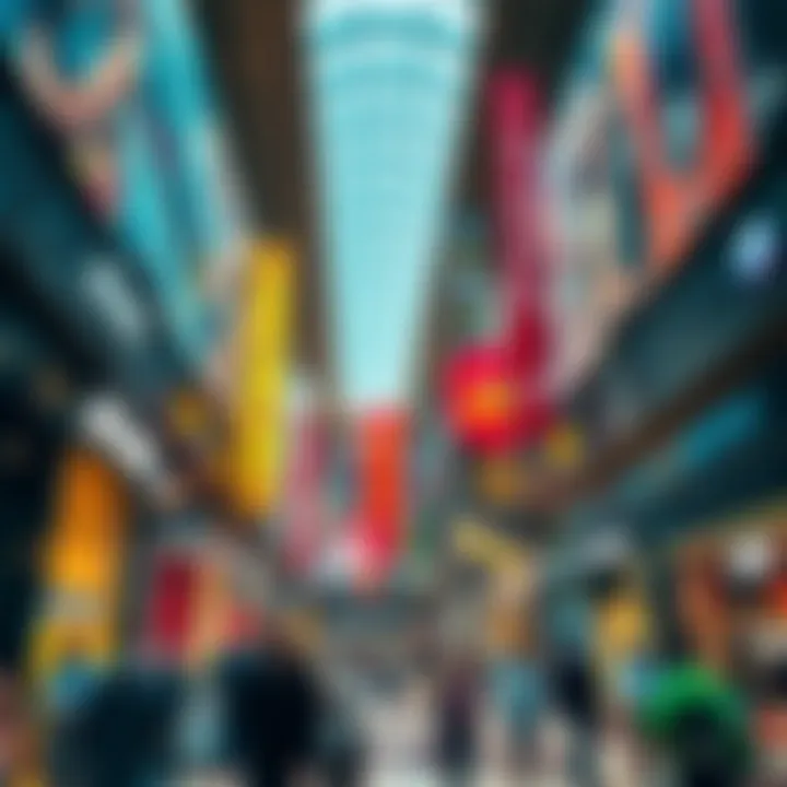 Vibrant Shopping Experience at JVC Mall Interior shopping area filled with diverse retail stores