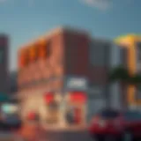 Vibrant exterior of JVC Supermarket showcasing local architecture