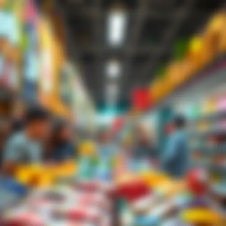 Unique Shopping Experience at JVC Supermarket Unique shopping experience with smiling customers and local products