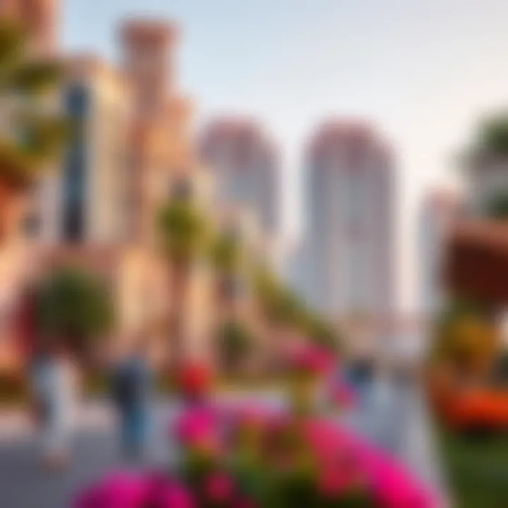 Vibrant community life around Lake Towers with parks and recreational areas