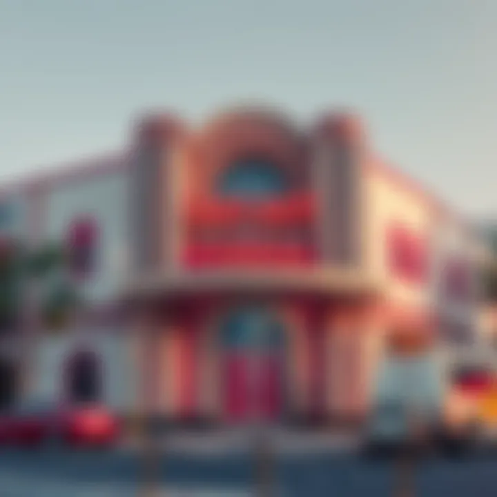 Vibrant exterior of Last Exit Al Khawaneej Cinema