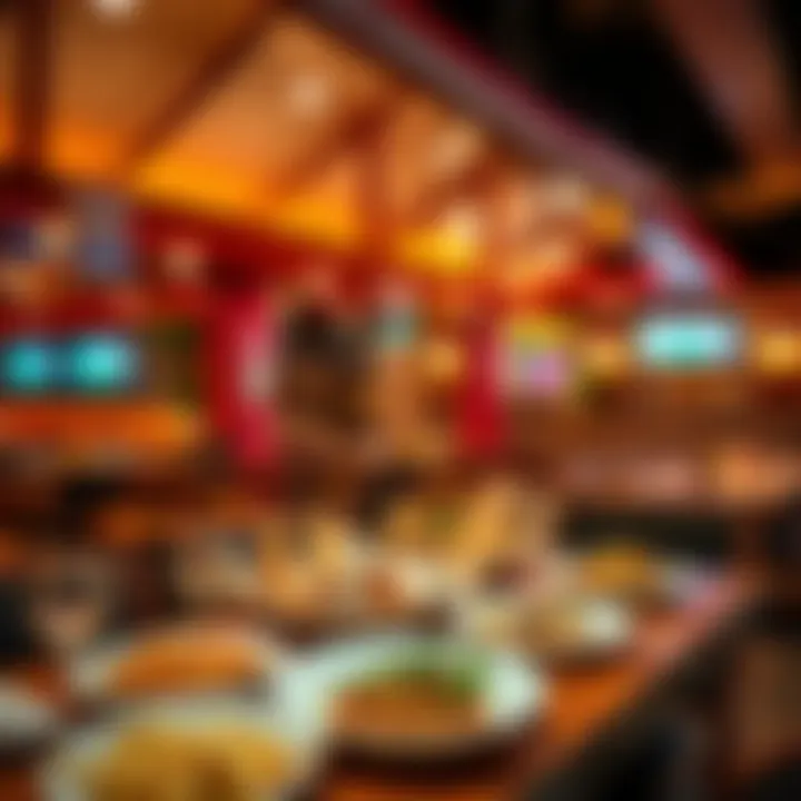 Diverse culinary offerings available at the dining area