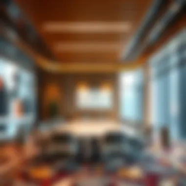 Interior of a conference room at a leading financial institution in DIFC