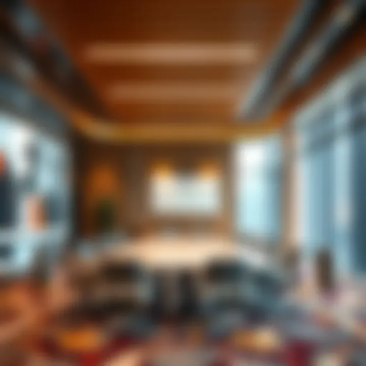 Interior of a conference room at a leading financial institution in DIFC