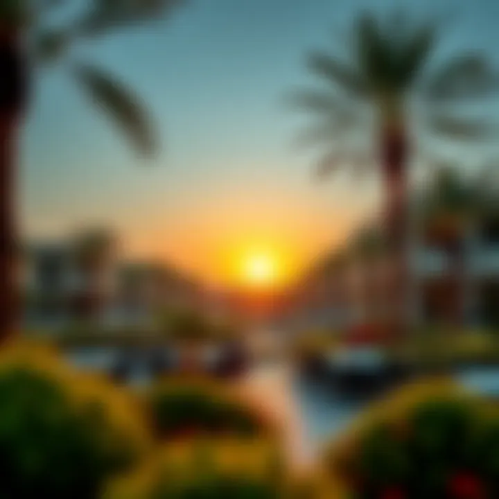 Serenity at the Gardens of Living Legend Stunning sunset view over the landscaped gardens in Living Legend