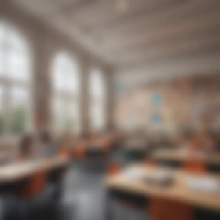 Interior view of a vibrant classroom filled with engaging learning materials