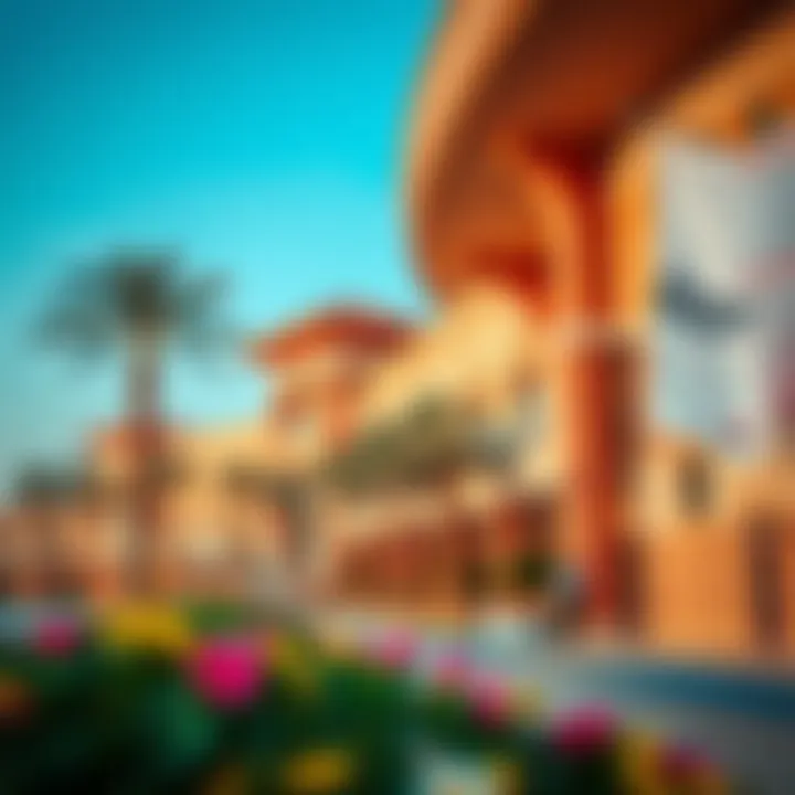 Architectural Details of Sports Facilities Architectural details reflecting Mediterranean style in sports facilities