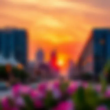 Sunset Over Meydan Stunning sunset over Meydan’s skyline