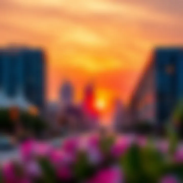 Sunset Over Meydan Stunning sunset over Meydan’s skyline