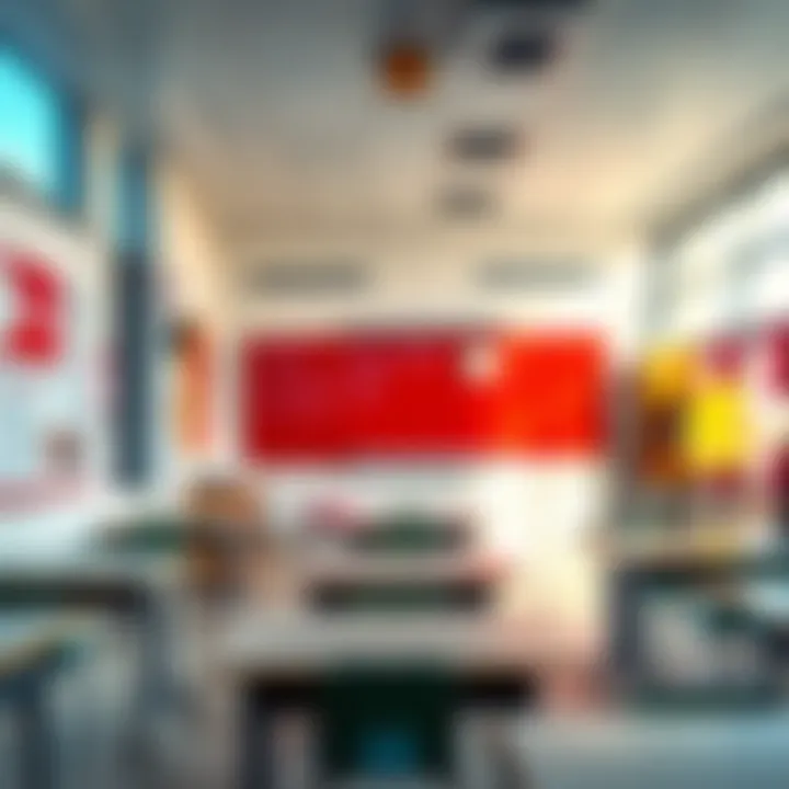 Interior of a modern classroom in a Dubai school