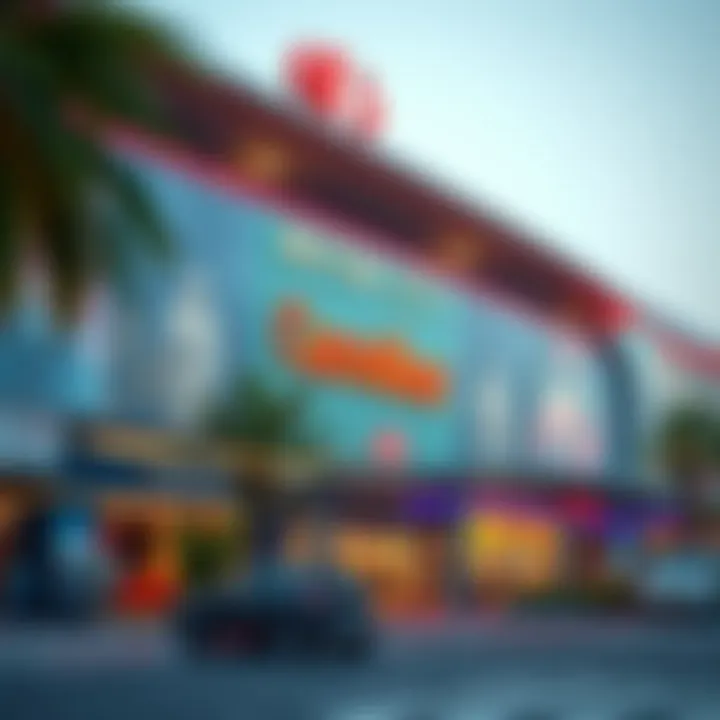 The vibrant exterior of Motor City Carrefour showcasing modern architecture and inviting atmosphere