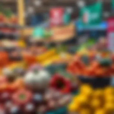A variety of fresh produce available at Motor City Carrefour, emphasizing quality and freshness