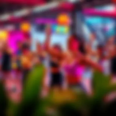 Energetic Group Fitness Class in Motor City Group fitness class in a vibrant gym setting