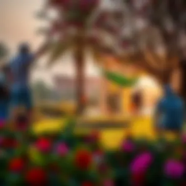 Engaging Activities in Mushrif Park An engaging activity happening in Mushrif Park with visitors enjoying nature