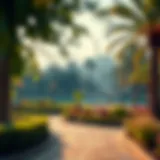 Serene View of Mushrif Park A serene view of Mushrif Park showcasing lush greenery and pathways