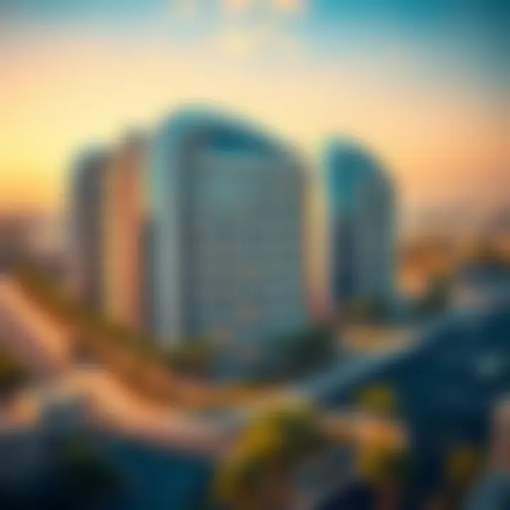 Aerial view of Nadd Residence showcasing its unique architecture