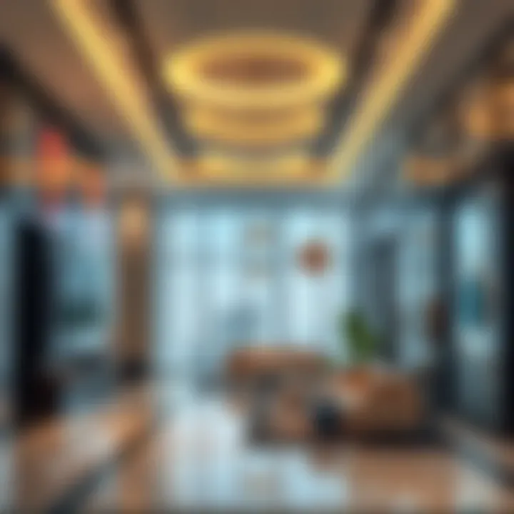 Interior view depicting modern amenities within the Nasser Lootah Building.