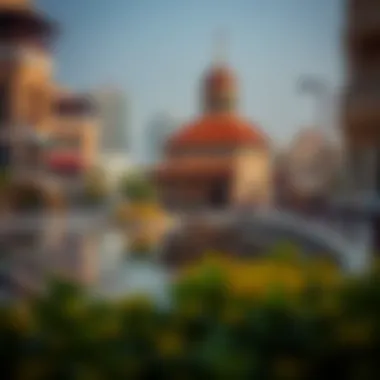 Cultural Heritage of Bur Dubai Serene scene of a cultural heritage site in Bur Dubai reflecting its rich past