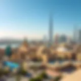 Historic Skyline of Bur Dubai Panoramic view of the historic Bur Dubai skyline showcasing traditional architecture