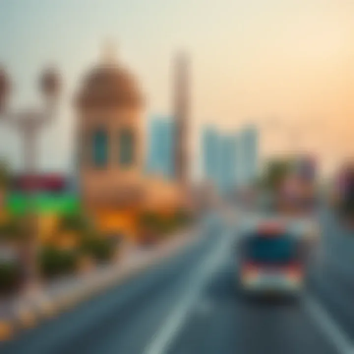 Cultural landmarks along the route to Rashidiya