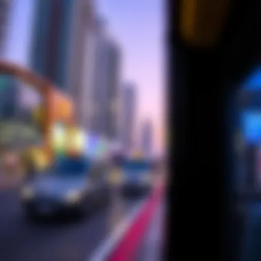 Public transport options in Dubai, including buses and taxis
