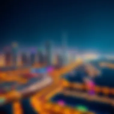 Aerial View of Dubai Creek Harbour Aerial view of Dubai Creek Harbour showcasing the skyline